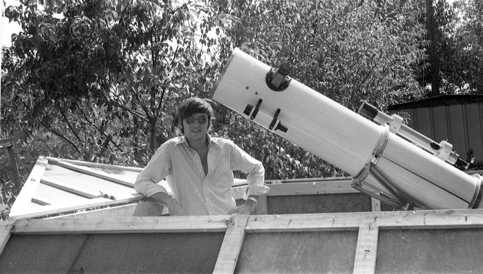 One of Art Stokes' homemade telescopes