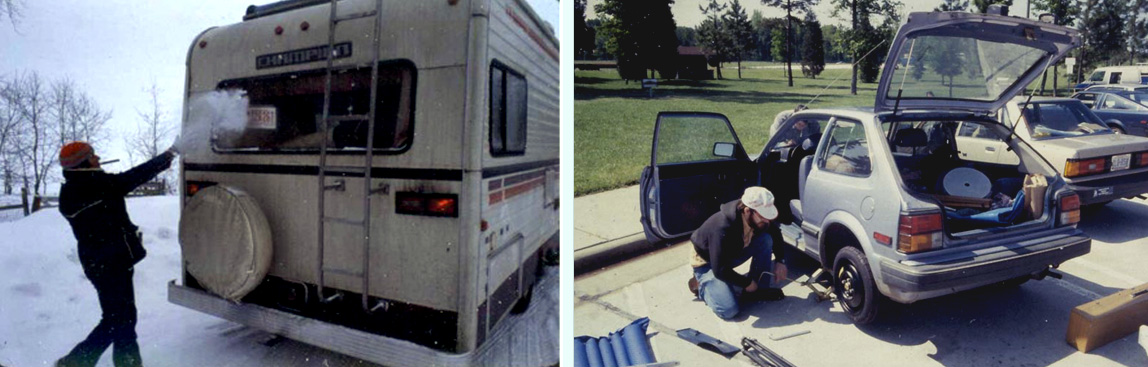 On the road during the 1986 Halley's Comet expedition