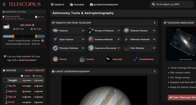 Telescopius screenshot